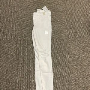 Abercrombie white skinny jeans
